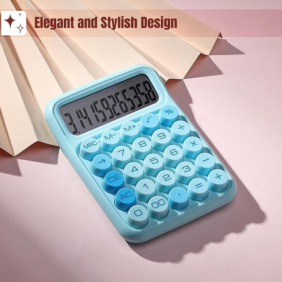 Mr. Pen- Mechanical Switch Calculator, 12 Digits, Large LCD Display, Blue - Picture 5 of 8